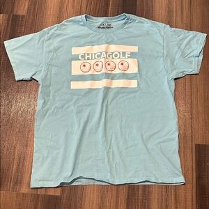 Men’s Organic Birdies “Chicagolf” Light Blue T-Shirt